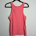MOTHER ‘The Chin Ups‎ Tank’ in Coral Ribbed Stretchy High Neck Size Medium Orange Photo 6