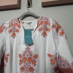 NEW Tyler Boe Lana Woven Floral Embroidered V Photo 6