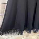 Donna Ricco fit & flare black dress w/polka dot lace hem square neckline Size 12 Photo 5