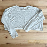 Brandy Melville  cropped light grey off the shoulder sweater  Photo 0