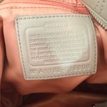 Coach Brooke Perforated Leather Hobo Gray Handbag Photo 6