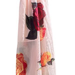 Aura  Pink Sleeveless Backless Maxi Dress with Floral Print Small‎ Photo 0