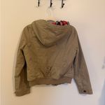 Papaya Red and Blue Plaid Lined Jacket Photo 1