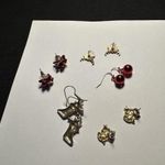 Christmas Holiday Mix Lot Of 5 Pierced Earrings Photo 6