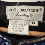 Vintage Papell Heavily Beaded Blue Jacket Geometric Sequin Formal Jacket Size 8 Photo 9