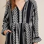 Maeve Anthropologie  Dominique Jacquard Mini Dress Pockets Medium M Oversize Photo 0