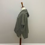 Anthropologie Saturday Sunday Top Hoodie Terry Cloth Poncho Pockets Olive Green Photo 3