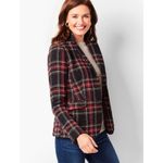 Talbots  Aberdeen Red & Black Tartan Plaid Blazer Jacket two button wool blend 12 Photo 1