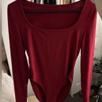 SheIn Red Body Suit Square Neck Photo 0