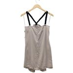 NWT Element Cross Strap Halter Slip Tank Taupe Rayon Black Straps Size Large NEW Brown Photo 1