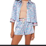 Free People Free‎ People M Pillow Talk Satin Pajama Set Lilac Blue Floral Print Silky New Photo 12