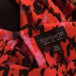 Topshop Houndstooth Pink Red Black Long Sleeve Mini Dress Back Keyhole size 8 Photo 8