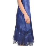 Komarov Beaded Charmeuse & Chiffon Tiered Dress with Jacket Size L Photo 1