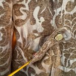 Free People  Paisley Gothic Navy Embroidered Lined Peacoat Jacket Swing Coat -2 Photo 12