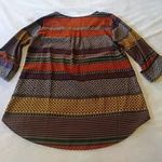 Ezra  Multicolored Bohemian Moroccan Print Tunic Top Photo 10