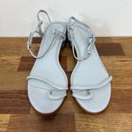 J. McLaughlin  Womens‎ Sandals 8.5 Blue Strappy Kitten Heel NEW Reptile Heel Solid Photo 7