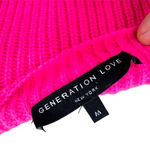 Generation Love  Sadie Cashmere‎ & Wool Asymmetric Sweater Hot Pink Medium Photo 8