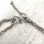 Silver tone multi strand disc statement necklace Photo 7