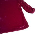 Rebecca Taylor Velvet Fuchsia Shirt Top Blouse Ruched Sleeves Size 4 Women's Photo 3