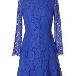J.Crew Blue Cobalt Lace Classic Formal Holiday Party Cocktail Dress Size 2 XS Photo 0