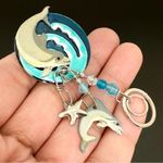 Rare LUNCH At The RITZ Blue Dolphin Dance Dangle Whimsical Earrings 17g. Photo 11