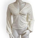 American Rag Long Sleeve Twist Front Blouse Size Small Photo 0