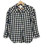 J.Crew  Relaxed Fit Shirt Jacket Dark Blue Buffalo Plaid 2 Photo 0