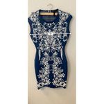 BCBGMAXAZRIA  Ellena‎ body con Dress Denim combo M Photo 5