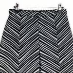 Escada Rendal Black & White Chevron Knit Midi Skirt Size 4 Photo 1