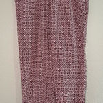 J.Crew Burgundy and White Geometric Pants women’s 4 casual preppy career comfy Photo 0