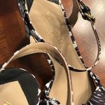 Kate Spade Black & White Print Ankle Strap Block Heel Bow Sandals(Size 11B) Photo 6