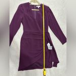 Dress the Population  Aila Long Sleeve Plunge Neck Asymmetric Bodycon Mini Dress Photo 8