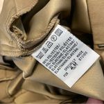 H&M Hennes Faux Suede Tan Wide Straight Leg Mid Rise Trousers Slacks Dress Pants Photo 9