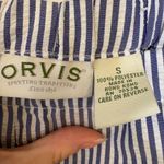 Orvis Blue White Striped Seersucker Capri Pants Small – Coastal Preppy Style Photo 7
