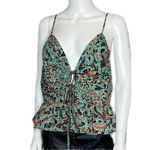 Ulla Johnson Essie Cutout Pintucked Floral Poplin Camisole Green Women’s Sz 14 Photo 1