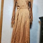 Free People  Kristal Hill Limited Edition 100% SILK Tan Maxi Dress SIZE:6 Photo 0