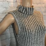 Gray Ribbed Turtleneck Knit Sleeveless Sweater Dress OSFM Size undefined Photo 6