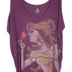 Disney Parks XL Top Beauty and the Beast Belle Princess Purple Short Sleeve 141 Photo 0