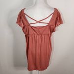 Absolutely Famous Pink Knit Top Size XL NWT Pink Crochet Top Photo 3