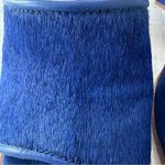 Schutz  Lizah Welt Wild NWOT size 7.5 Blue Calf Hair Leather Sandal Triangle Heel Photo 2