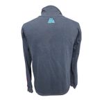 Aldi Workwear Half Zip Pullover Navy Rainbow Stripe Sleeve Cotton Blend M Blue Size M Photo 3