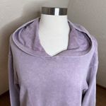Jane and Delancey  Hooded Sweatshirt Size Medium‎ Lilac Lavender Eyelet Pockets Photo 6