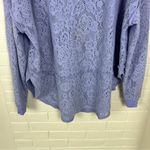 Free People Not Cold In This Top Floral Lilac Lace Knit Size M Photo 4
