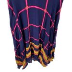 HD in Paris Anthropologie HD in Paris Size 2 Striped Pane Midi Dress Blue and Pink Photo 5