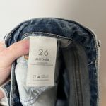 Mother Superior The Trickster Skimp Fray Distressed Jeans in Thrill Seeker Sz 26 Blue Photo 6