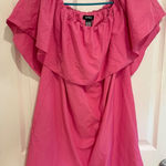 EXPRESS ‎ Pink Off Shoulder Ruffle Dress Party Cocktail XS Photo 0