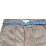 Evereve Wide Leg Crop Pants Linen Blend Khaki High Waist Career Casual Size 27 Photo 2