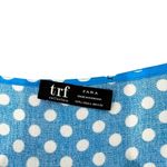 ZARA  Trafaluc Blue White Polka Dot Crop Top Long Sleeve Blouse size L NEW Tags Photo 12