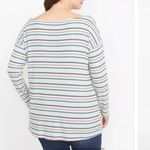 Lane Bryant Wide Boat Neck Striped Waffle Top Size 18/20 NWT Photo 2