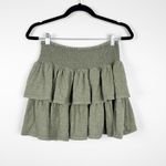 Aerie  Women's Ready‎ To Ruffle Mini Skirt Green Sz M Photo 1